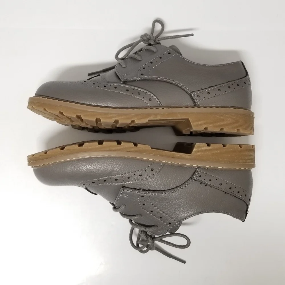 NORDSTROM Boy's Sawyer Lace Up Gray Dress Shoe 3M